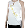 Bridesmaid White Satin Sash