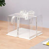 6” inch Single Layer Clear Square PET Cake Box Gift Box
