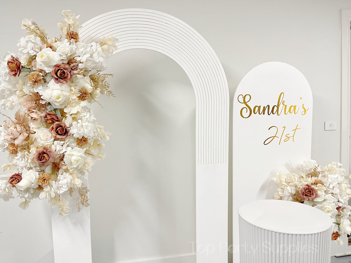 Double Ripple Arches - White – Top Party Supplies, Hoppers Crossing ...