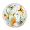 BLUE,WHITE & GOLD Edible Food Wafer Decorations (9g) - by Sprinks