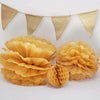 Kraft Brown Paper Pompom Flower Balls 2pk