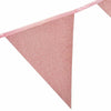 Rose Gold Glitter Flag Banner