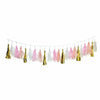 Pink & Gold  Tassle Garland 15pk