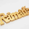 Ramadan Mubarak Gold Wood Decoration