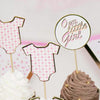 Baby Shower Pink Picks Cupcake Toppers
