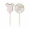 Baby Shower Pink Picks Cupcake Toppers