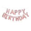 Happy Birthday Rose Gold Foil Balloon Kit Banner