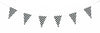 10m Pennant Bunting Traingle Flag Banner - Black/White Check