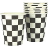 Racing Car Black & White Checkered Paper Cups