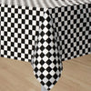 Racing Car Black & White Checkered Racing Car Plastic Tablecloth