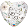 Qualatex On Your Special Day White Floral 45cm Foil Balloon
