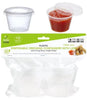 120ml Disposable Plastic Sauce Containers With Lids 10Pk