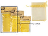 12x17cm Organza Bag Gold 4Pack