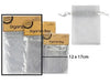 12x17cm Organza Bag Silver 4Pack