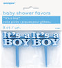 It's a Boy Baby Shower Plastic Blue Cake Toppers 8PK
