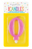 Metallic Pink Jumbo Candles "0" - "9"