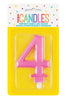 Metallic Pink Jumbo Candles "0" - "9"