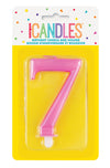 Metallic Pink Jumbo Candles "0" - "9"