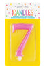 Metallic Pink Jumbo Candles "0" - "9"
