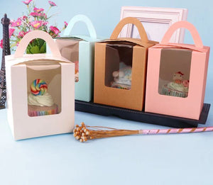 1 Inner Cup Cake Box With Handles