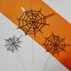 Halloween Spider Web Acrylic Cake Topper 3pk