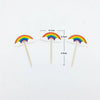 Rainbow Paper Cupcake Cake Toppers 24pcs