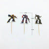 Transformers Paper Cupcake Cake Toppers 24pcs