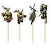 Ninja Turtles Paper Cupcake Cake Toppers 24pcs