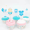 Its'a Boy Baby Shower Paper Cupcake Cake Toppers 24pcs