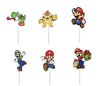 Mario Paper Cupcake Cake Toppers 24pcs