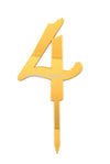 Gold "0"-"9"  Number Birthday Age Acrylic Cake Toppers