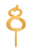 Gold "0"-"9"  Number Birthday Age Acrylic Cake Toppers