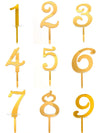 Gold "0"-"9"  Number Birthday Age Acrylic Cake Toppers