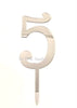 Silver "0"-"9" Birthday Age Acrylic Cake Toppers