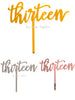 Thirteen 13th Birthday Acrylic Cake Topper