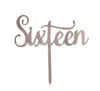Sixteen 16th Birthday Acrylic Cake Topper