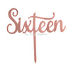 Sixteen 16th Birthday Acrylic Cake Topper