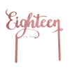 Eighteen 18th Birthday Acrylic Cake Toppers