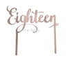 Eighteen 18th Birthday Acrylic Cake Toppers
