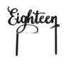 Eighteen 18th Birthday Acrylic Cake Toppers