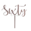 Sixty 60th Birthday Acrylic Cake Toppers