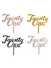 Twentyone 21st Birthday Acrylic Birthday Cake Topper