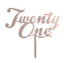 Twentyone 21st Birthday Acrylic Birthday Cake Topper