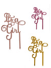 It's a Girl Gender Reveal Baby Shower Acrylic Cake Toppers