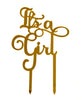 It's a Girl Gender Reveal Baby Shower Acrylic Cake Toppers