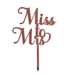 Miss To Mrs  Acrylic Cake topper