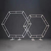 Metal White Hexagon Arch