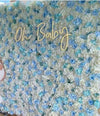 Light Blue Flower Wall