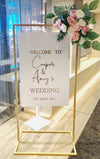 Gold Welcome Sign