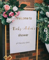 Gold Welcome Sign